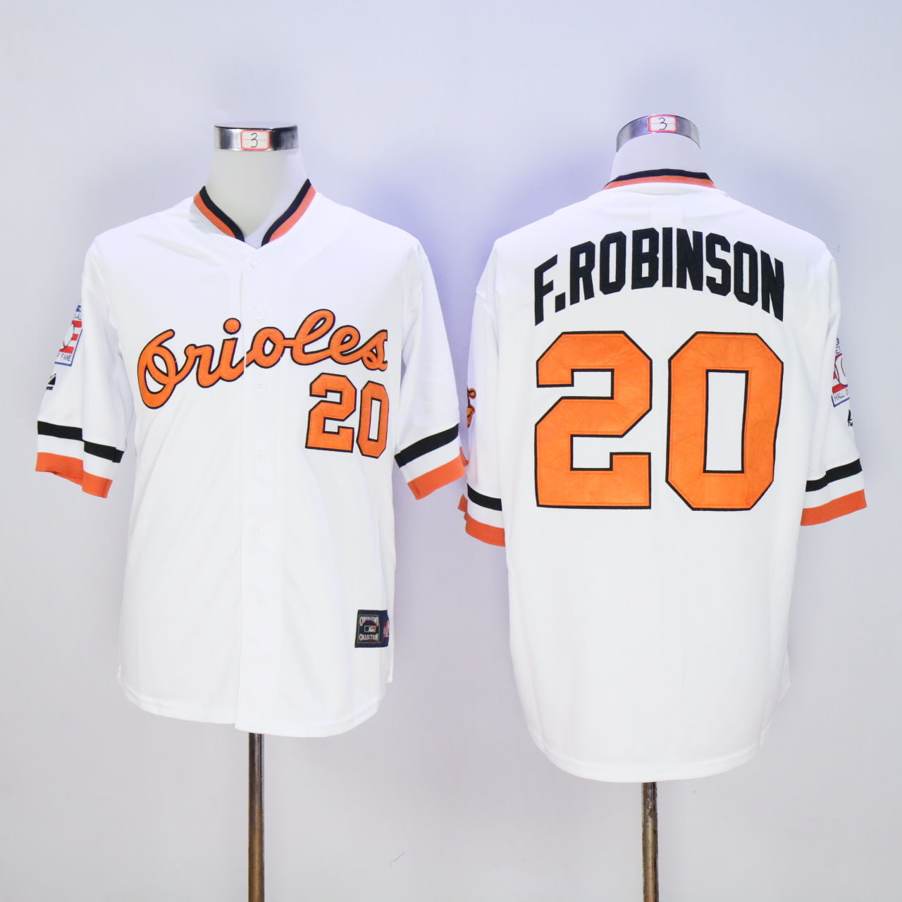 Men Baltimore Orioles #20 F.Robinson White Throwback MLB Jerseys->->MLB Jersey